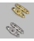 10 Piece Hasp Latch Set For Wooden Storage Boxes Jewelry Chests And Suitcases With Antique Bronze Silvery Finish shown