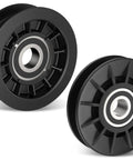 V Idler And Flat Pulley Kit For Lawn Mower Decks LA100 LA105 LA110 LA115 LA120 Replacement 1760097 690409 690409MA Includes 2 Pulleys
