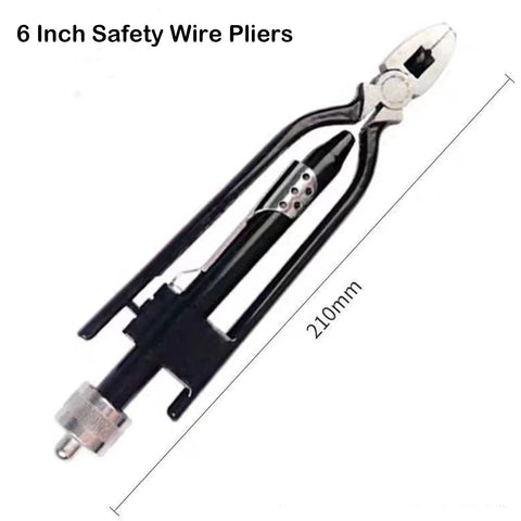 6 Inch Safety Wire Pliers With Automatic Spring Return Locking Design and Heavy Duty Wire Twister Tool