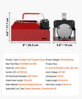 Diesel Fuel Transfer Pump Kit 12V 10 GPM With dimensions and specifications listed alongside product image.