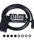 Built Tough 8 Ft 7 Way Trailer Wiring Kit Featuring Rock Solid Pure Copper Contacts And Weatherproof Junction Box with connectors.