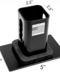 5x3 Inch American Black Flag Metal Hitch Cover For 2.5 Inch Receiver Durable Carbon Steel Body With Stainless Steel Emblem Hitch Pin Included Off Road Ready Trailer Accessory