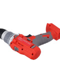 Slick Compact Cordless Electric Drill With Ergonomic Handle And 25 Torque Levels featuring a red and gray design, ideal for DIY repairs.