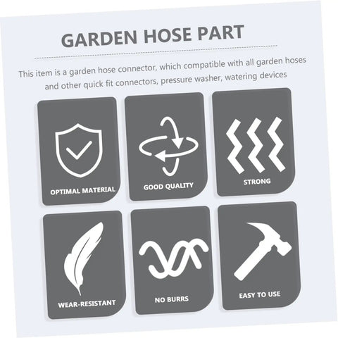 Ditch That Leaking Hose With This Super Solid Garden Hose Repair Kit Featuring Tough Aluminum Alloy Connectors Quick Release Fittings And Durable Weatherproof Adapters To Fix Your Lawn Sprinkler Setup In A Flash garden hose part icons