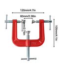 Hardcore Heavy Duty Three Way G Clamp With No Sweat Quick Release Iron Design For Woodworking And Carpenters delivering secure grip, 120mm.