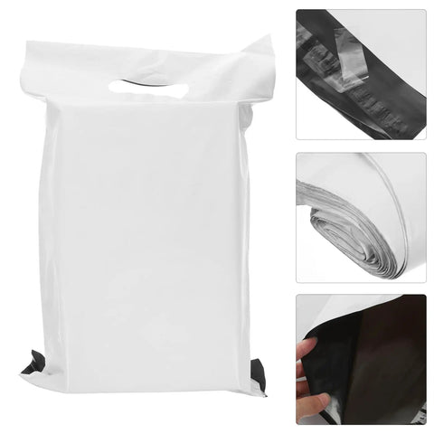 100 Pack White Poly Mailer Bags Thickened Lightweight Envelopes With Strong Adhesive Seal For Clothing Shipping