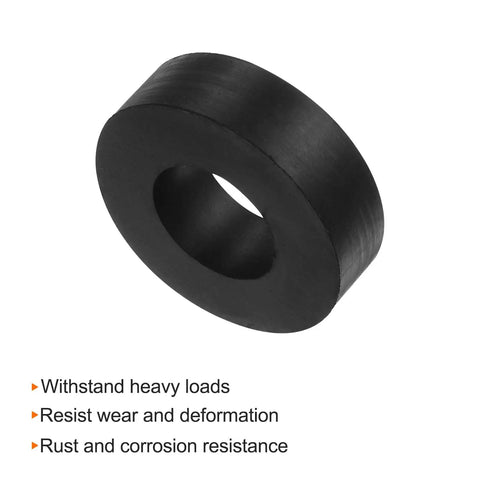 Heavy Duty Rubber Spacer Set 8 Pack 2 Inch Outer Diameter 1 Inch Inner Hole 0.6 Inch Thick Neoprene Anti Vibration Isolator Pads Washers For Home Garage Car Boat Black