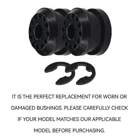 Shift Linkage Bushing Kit For Dodge Ram 1500 2500 3500, black plastic 2-piece shifter cable bushings with E-clips