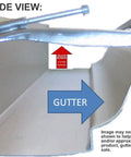 Side view of 25 Pack Quick Screw Set For 5 Inch Aluminum Hidden Rain Gutter Brackets Clip Style Hangers installed