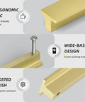 Close-up of 30 Pack 3 Inch Matte Gold Kitchen Cabinet Handles And Drawer Pulls For Bathrooms And Dressers Airplane Style
