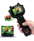 Awesome Pocket Sized Handheld Microscope For Kids With 500x Magnification And 2 Inch Ips Screen For Real Time 1080p Hd Viewing Super Cool Stem Educational Science Kit For Little Explorers Boys And Girls Ages 3 To 12, black handheld digital microscope with ladybug view