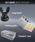 Dual Resistance Breathing Trainer For Athletes And Fitness Fans Silicone Lung Exerciser With Portable Design set