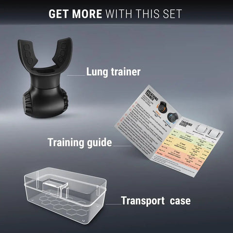 Dual Resistance Breathing Trainer For Athletes And Fitness Fans Silicone Lung Exerciser With Portable Design set