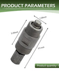 Dual End Flywheel Puller with knurling and anti-slip design, dimensions labeled, for motorcycles and scooters, black.