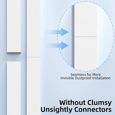 Seamless 34 Inch Cord Hider For Walls And TVs Paintable Cable Cover, large white easy install channel, without clumsy connectors