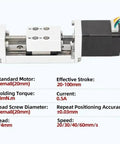 Premium Mini Linear Actuator Stage With Nema8 Ball Screw Slide Table For 100Mm Stroke Lead 4Mm Spot On Micron Accuracy CNC specs overview