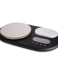 Dual Platform Digital Kitchen Scale With Dual LCD Display And Brushed Stainless Steel Platforms, Precision To A Tenth Of A Gram
