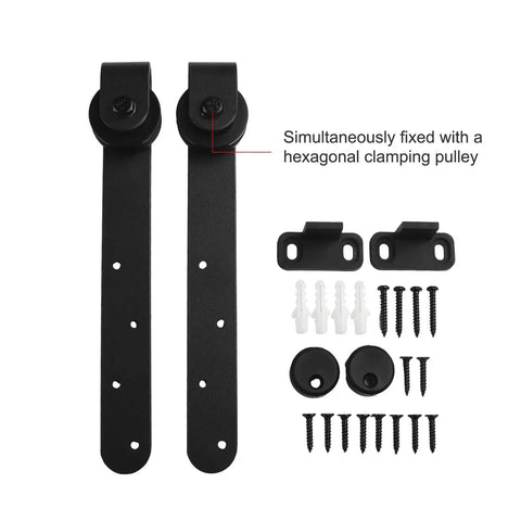 Full Extension Drawer Slides With Detachable Quick-Release Latches and hardware set for barn wood door interior rails, black