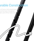Spiral Cable Wrap Ten Feet One Half Inch Flexible Wire Sleeve For PC TV Computer Electrical Cables No Mess Black Cord Organizer