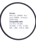 Premium Tank Lid O Ring Seal Replacement For Star Clear Plus Pool Filters Fits C751 C900 C1200 U9 228 Models black rubber ring
