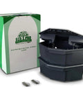 Heavy Duty Large Size Bait Station 2 Pack For Mice And Bigger Rodents, Tamper Resistant Lockable Bait Boxes next to packaging