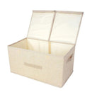 Spacious Collapsible Linen Storage Bin Folds Flat Smooth With A Chill Modern Vibe for organizing clothes and toys.