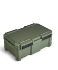 GoNow Box Waterproof Gear Storage Heavy Duty Outdoor Utility Container With Tray And Dividers For Tools And Accessories Large Capacity Olive Drab