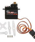 Top Shelf RC Digital Servo Kit With 4.3g Torque Reinforced Metal Gears And Quick Response Coreless Motor Upgrade For One Twenty Four Scale Builds, complete with gears and arm accessories.