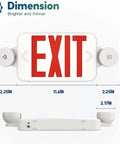 Dual Sided LED Exit Sign With Adjustable Emergency Lights Six Pack Hardwired 120 277V Backup Battery Included UL 924 Fire Resistant