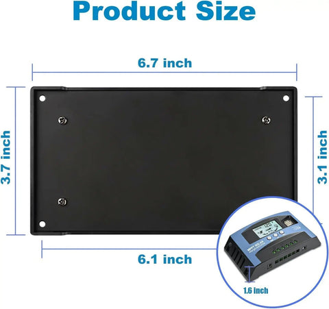 Back view of 100A MPPT Solar Charge Controller For 12V And 24V Systems With Dual USB Ports, LCD Display And Timer On Off