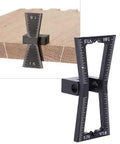 Premium Aluminum Dovetail Marker Jig Delivers Knockout Precision For Hardwood Softwood And Cork DIY wood joinery marking tool with measurement scales.
