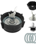 Replacement Beefed Up Ice Crusher Blade Kit With Jar Base Cap, Coupling Stud, Slinger Pin And 4 Rubber O Ring Sealing Gaskets