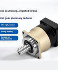 High Precision Helical Gear Planetary Reducer For Servo And Stepper Motors Right Angle Speed Box close-up with strong stability design.