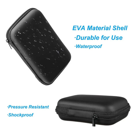 Heavy Duty Eva Hardshell Travel Organizer Case Delivers Slick Knockout Protection For Multimeters Cameras And Charger Cords Through A Tight Zipper That Lets You Pack Up And Roll Out Stress Free On The Road In Matte Black, waterproof and pressure resistant.