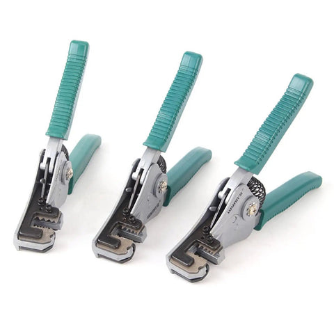 Heavy Duty Wire Crimper And Stripper Plier For Slick Multistrand Cable Cutting with anti-slip handles and sharp blades.
