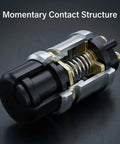 12V 50A Momentary Engine Start Push Button for Cars, Trucks, and Boats, heavy duty ignition switch, cutaway view of internal mechanism