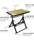 Worksite Ready Welding Table Pro Grade With 1.1 Inch Slot Top Adjustable Height And Tilt Casters For Easy Mobility