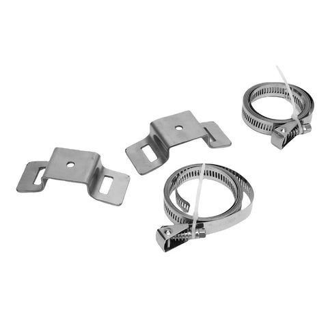 Pole Mounting Kit With Adjustable Straps And Hardware For Traffic Signs, Security Cameras, And Solar Lights display