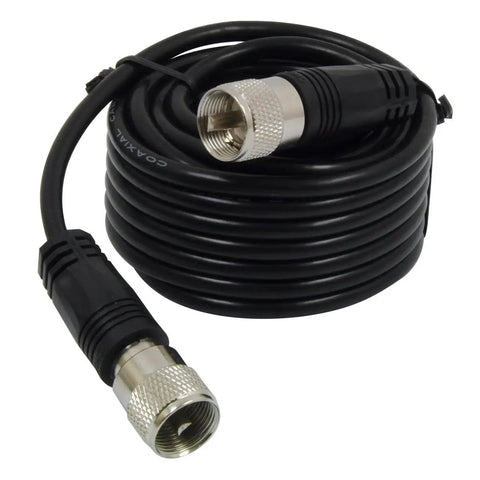 18 Foot RG58AU Coax Cable With Molded PL259 Connectors For CB Ham And Two Way Radios Moisture Protected Antenna Cable