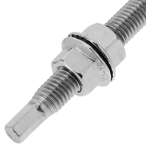 Supercharged Stainless Steel Solar Panel Hanger Bolts For Roof Mounting Adjustable Photovoltaic hardware close-up, showing dual thread design.