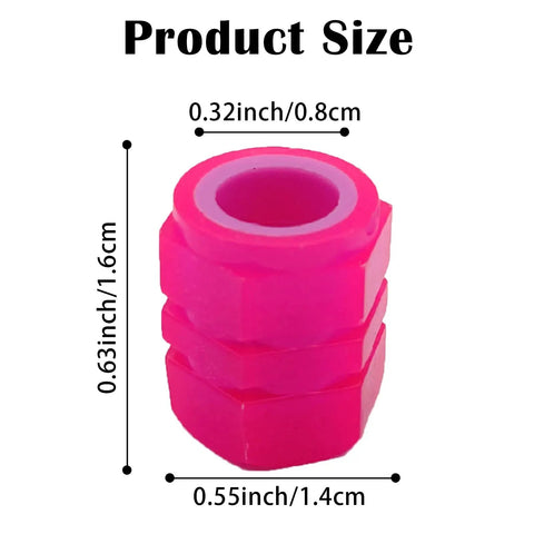 Glow In The Dark Tire Valve Cap Set For Cars, Motorcycles, And Bicycles, Universal Waterproof Noctilucent Valve Caps In Pink; 1.6cm size