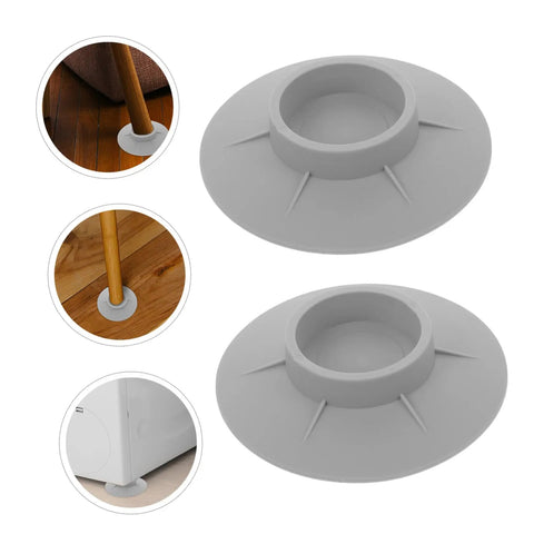 4 Pack Non Slip Washer Feet Pads With High Friction For Noise Reduction And Vibration Control Skid Mats in grey rubber