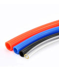 Game Changer One Quarter Inch Outer Diameter Polyurethane Pneumatic Tubing Pipe Slick Air Compressor Hose Line Built Tough for water transfer, featuring red, blue, black, and clear tubes.