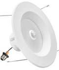 5 Inch And 6 Inch Retrofit LED PIR Motion Sensor Downlight, white round can light with motion sensor lens and E26 connector