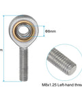 8mm Rod End Bearing With Left Hand Thread M8x1 25 Cast Iron Joint Jam Nut Built Tough For Mechanical Linkages And Assemblies Durable Corrosion Resistant SA8T K Style Fitment For Robotics Automotive And Industrial Machinery Projects, 54mm
