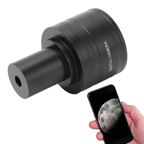 Dope 200W USB Telescope Eyepiece Camera 1.25 Inch Mini Electronic Camera with smartphone showing moon image