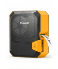 Job Site Tough Portable Industrial Label Printer With 1 Inch Print Head And Bluetooth Prints On Wire Cable And Heat Shrink Tubing Garage Ready Rock Solid Thermal Transfer Tool For Heavy Duty Outdoor Work showing black and orange design.