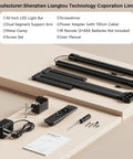 Clip On Desk Lamp With Clamp 360 Degree Swing Arm Gooseneck Task Light components laid out, including metal clamp and remote.