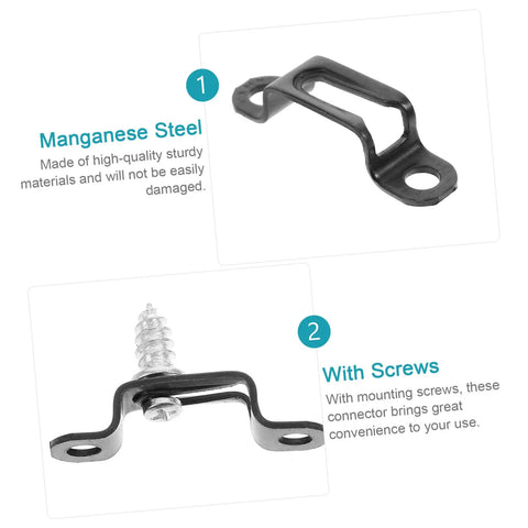 Hella Sturdy Invisible Furniture Connectors And Hidden Fasteners For Wardrobe Setup No Sweat Assembly Rock Solid Two In One Wood Joint Screws showing manganese steel connector with screws.