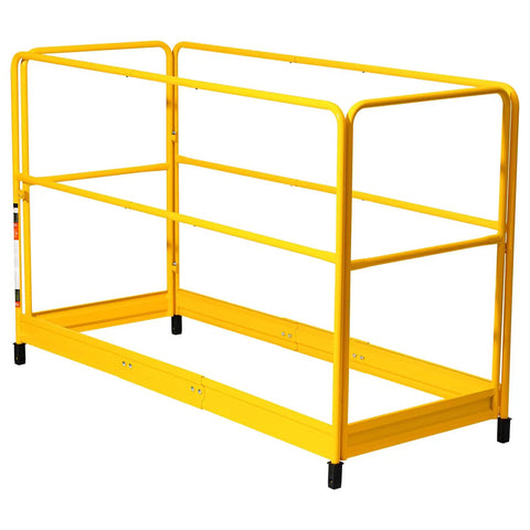 Heavy Duty 6 Foot Scaffolding Safety Guardrail Built Legit Tough With Rustproof Solid Carbon Steel Baker Style Platform Accessory Rock Solid Yellow Rail To Keep Your Crew Locked In On Every Work Site